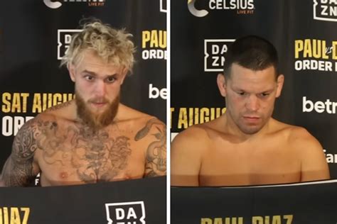 nate diaz naked|Jake Paul, Nate Diaz strip naked to make weight one day before。